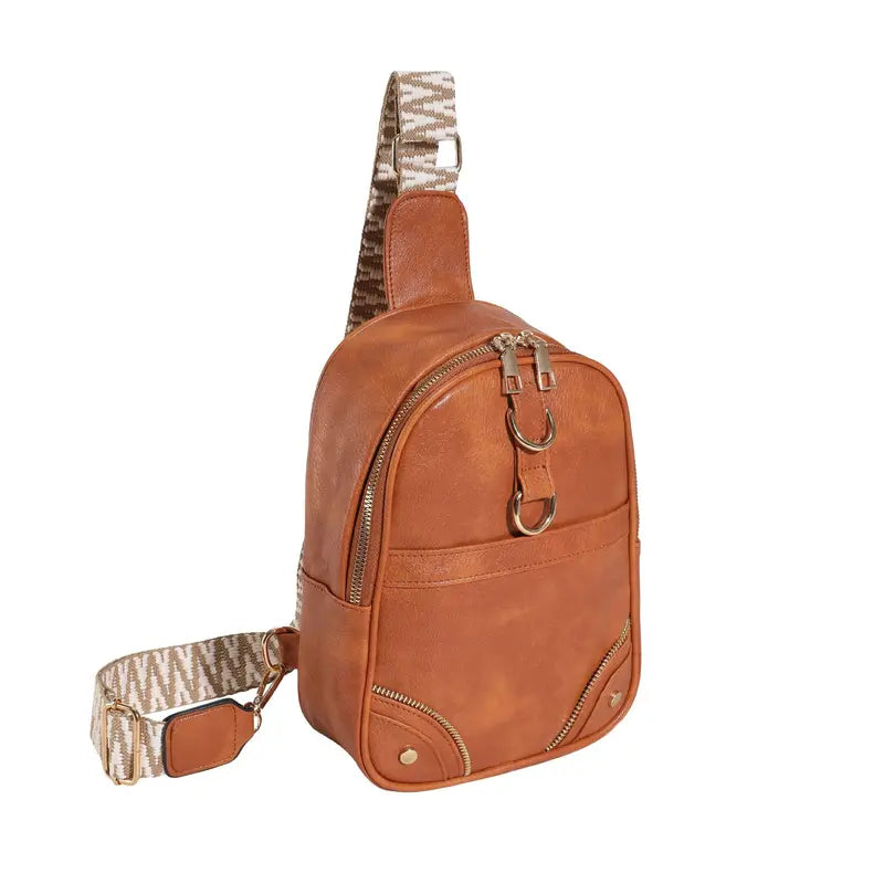 Lefame Women’s Leather Sling Bag – Lightweight Crossbody Fanny Pack with Anti-Theft Pocket and Card