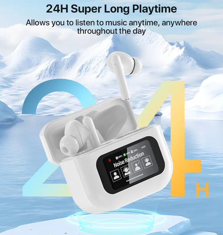 Wintory Wireless Earbuds, Bluetooth TWS Headphones with ANC and Touch Control, White In-Ear Noise Cancelling