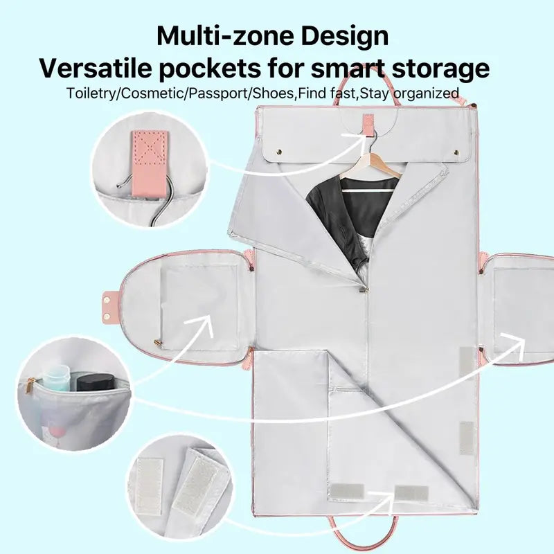 Lefame Travel Duffle Bag with Garment & Shoe Compartment, Waterproof & Breathable,